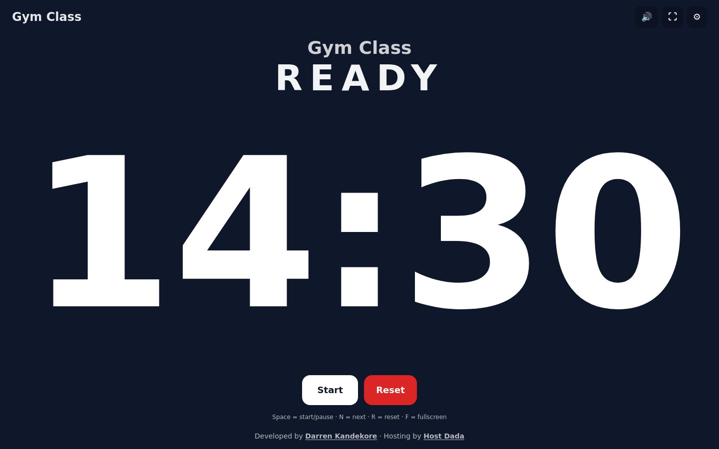 Gym Timer – A Free Interval Timer Built for Gym Classes screenshot 2