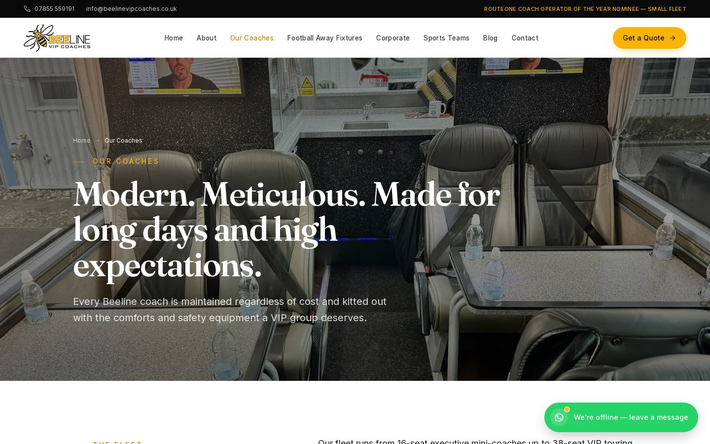 Beeline VIP Coaches – A Premium Site With a Back Office the Owner Runs screenshot 2