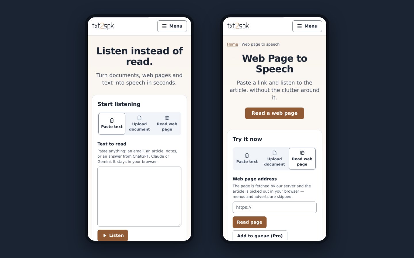txt2spk – From Personal Workflow Problem to Privacy-First SaaS screenshot 3