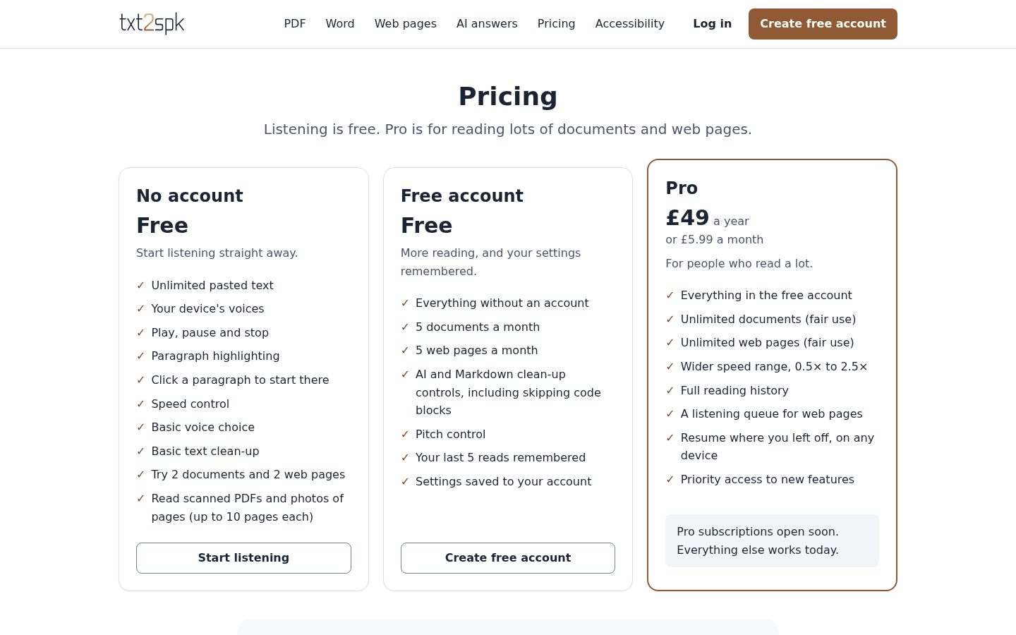 txt2spk – From Personal Workflow Problem to Privacy-First SaaS screenshot 5
